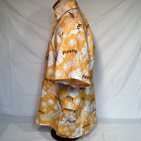 MLB Pittsburgh Pirates Baseball Hawaiian Button Up Shirt Men’s size XL - Picture 7 of 14